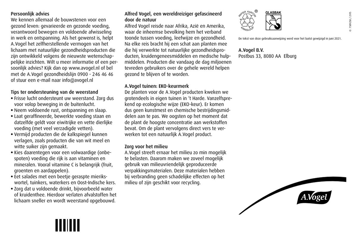 Echinaforce Tabletten afbeelding van document #2, instructions