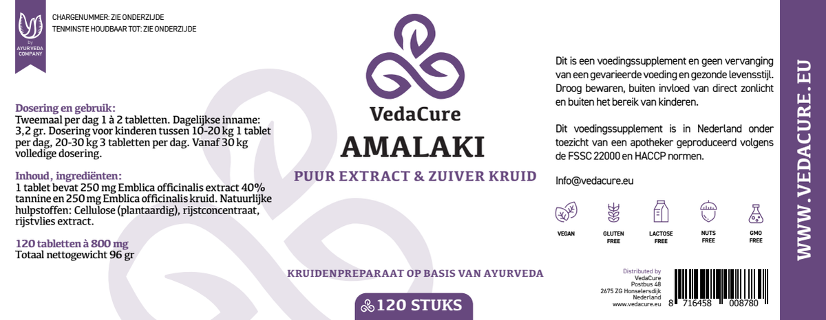Amalaki Tabletten afbeelding van document #1, label