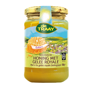 De Traay Honing Met Gelee Royale Biologisch 350GR De Traay Honing Met Gelee Royale Biologisch 350GR