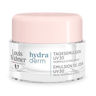 Louis Widmer Hydraderm Dagemulsie UV 30 Zonder Parfum 50ML Louis Widmer Hydraderm Dagemulsie UV 30 Zonder Parfum 50ML