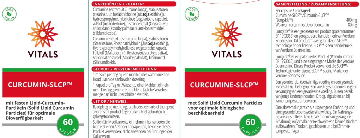 Curcumine-SLCP Capsules afbeelding van document #1, label