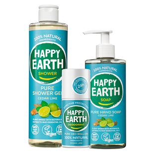 Happy Earth Cedar Lime Combi Pack 3 Stuks