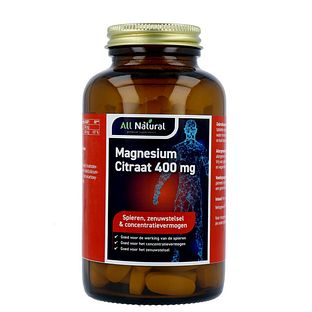All Natural Magnesium Citraat 400 mg Tabletten 120TB All Natural Magnesium Citraat 400 mg Tabletten 120TB