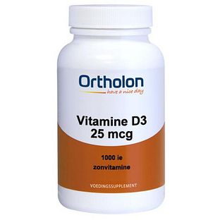 Ortholon Vitamine D3 25 mcg Softgels 100SG Ortholon Vitamine D3 25 mcg Softgels 100SG