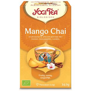 Yogi Tea Mango Chai Biologische Kruidenthee 17ST Yogi Tea Mango Chai Biologische Kruidenthee 17ST