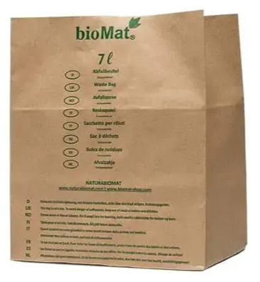 Biomat Papieren Compost Afvalzakken 7LT afbeelding