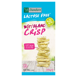 Damhert Lactose- en Glutenvrij Chocoladetablet Wit Crisp 100GR