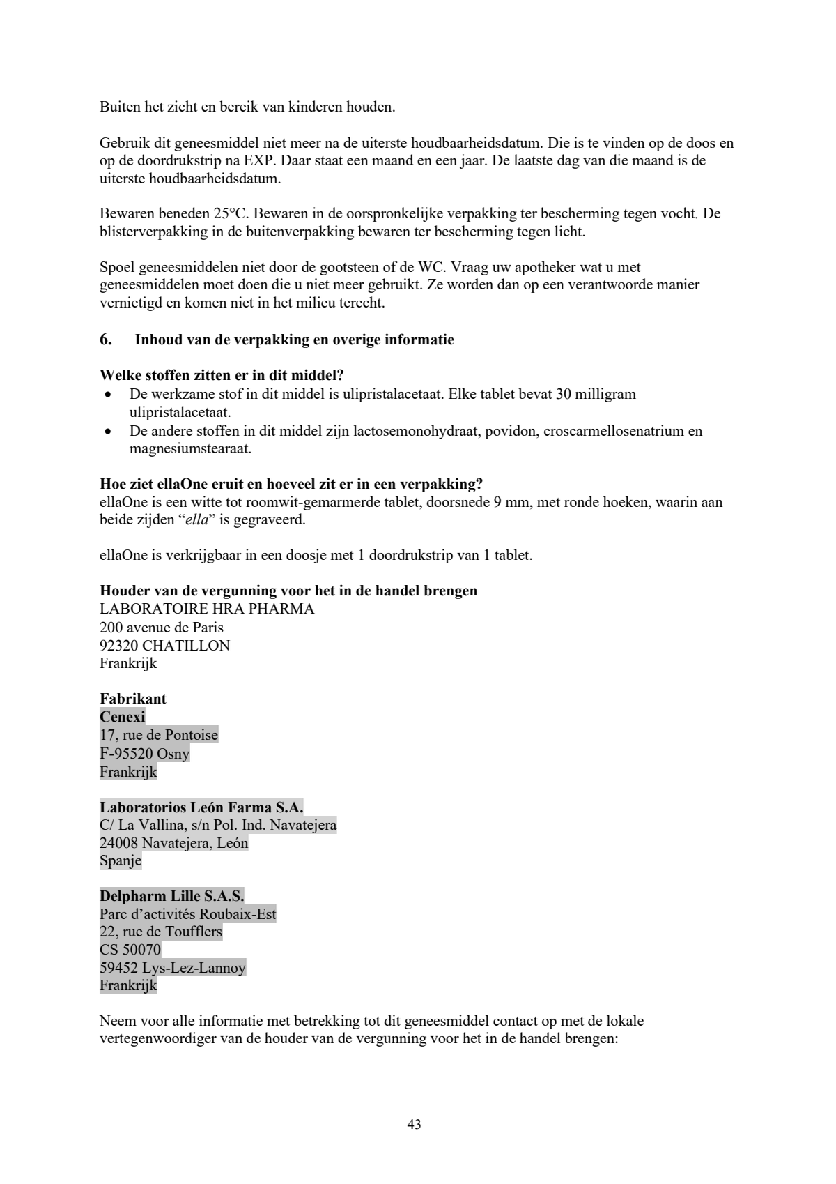 Noodanticonceptie Tablet afbeelding van document #43, leaflet