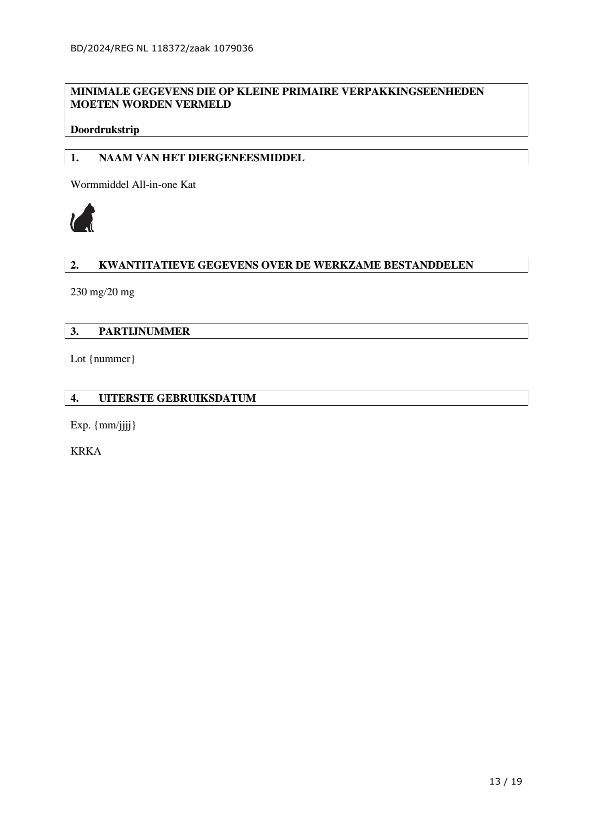 Wormmiddel all-in-one Kat afbeelding van document #13, leaflet