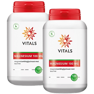 Vitals Magnesium Bisglycinaat 100mg Tabletten Duoverpakking 2x120TB Vitals Magnesium Bisglycinaat 100mg Tabletten Duoverpakking 2x120TB