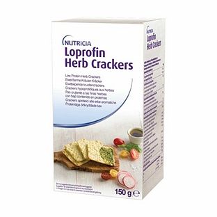 Nutricia Loprofin Eiwitbeperkte Kruidencrackers 150GR Nutricia Loprofin Eiwitbeperkte Kruidencrackers 150GR