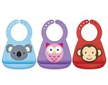 Nuby 3D Silicone Slabbetje met Dierendesigns 1ST
