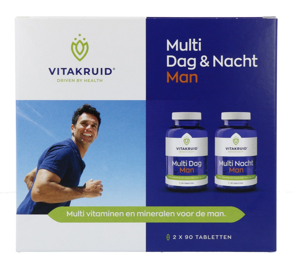 Vitakruid Multi Dag & Nacht Man 100% Vegan 2 x 90 180TB