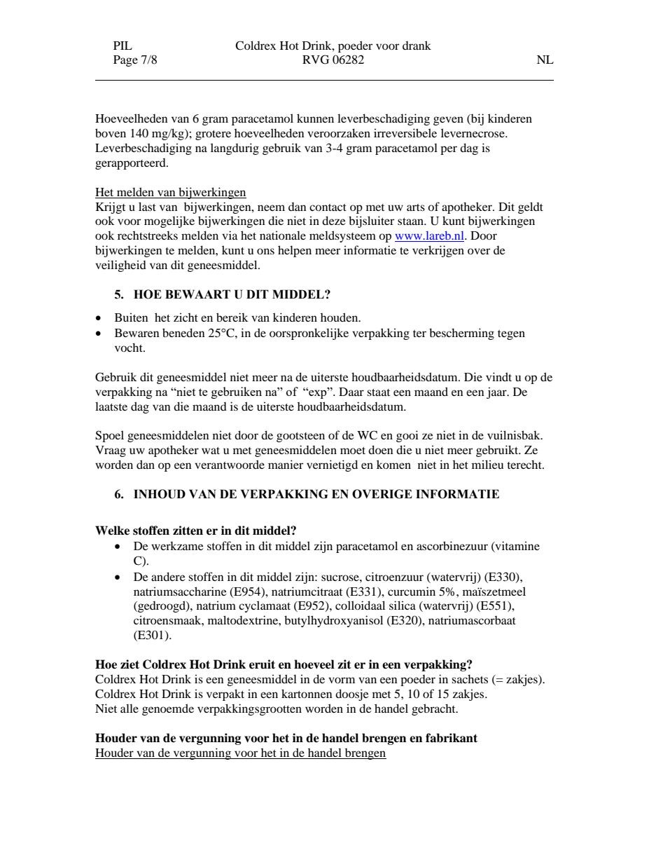 Hot Drink - Bij griep en verkoudheid afbeelding van document #7, leaflet