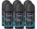 Nivea Men Deep Black Carbon Beat Anti-Transpirant Roller Voordeel 6x50ML
