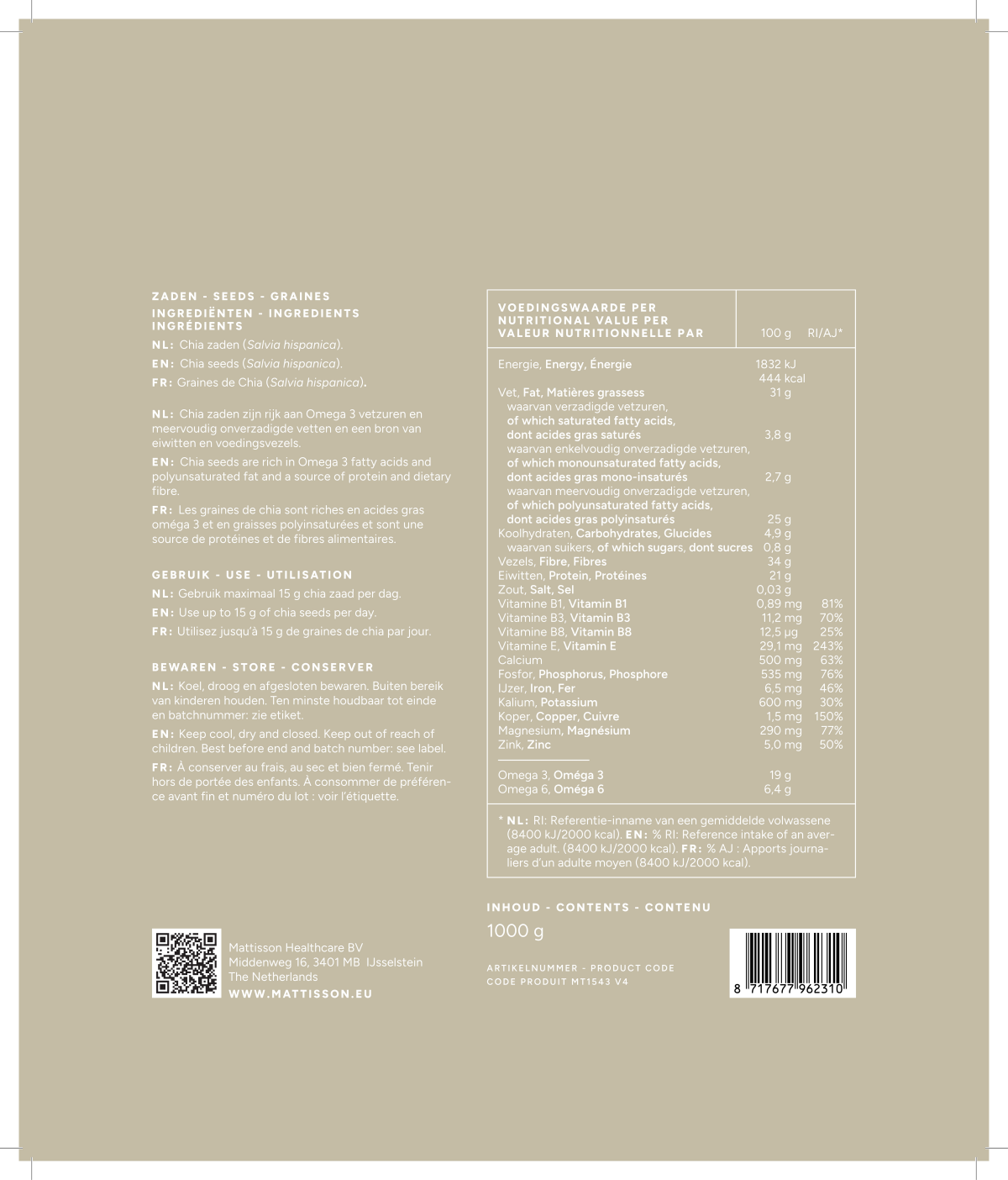 Absolute Chia Zaden afbeelding van document #1, label