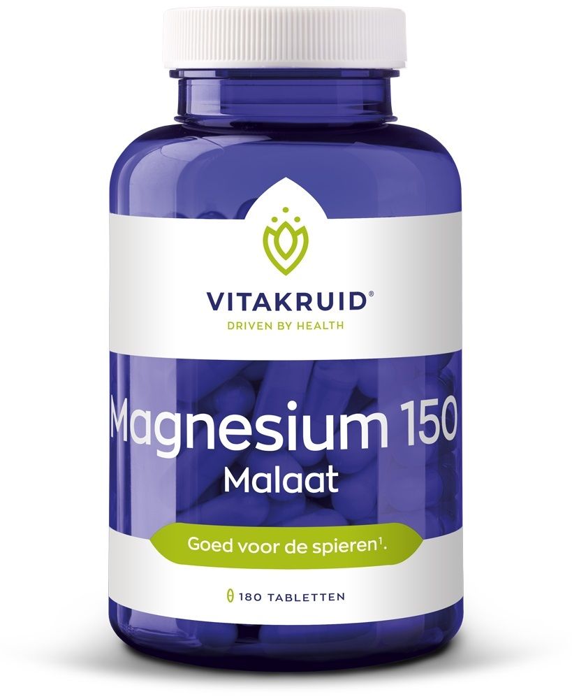 Vitakruid Magnesium 150 Malaat met Vitamine B6 (P-5-P) 180TB