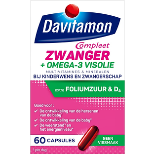 Davitamon Compleet Zwanger + Omega-3 Visolie Capsules 60CP