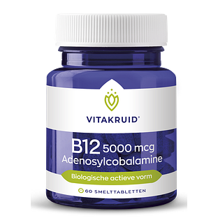 Vitakruid B12 5000 mcg Actief Adenosylcobalamine Tabletten 60TB Vitakruid B12 5000 mcg Actief Adenosylcobalamine Tabletten 60TB