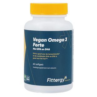Fittergy Vegan Omega3 Forte EPA en DHA Softgels 60SG Fittergy Vegan Omega3 Forte EPA en DHA Softgels 60SG