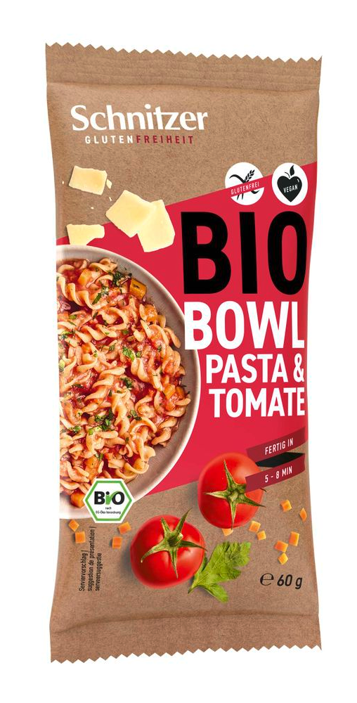 Schnitzer Gluten Freiheit Bio Bowl Pasta & Tomate afbeelding 1
