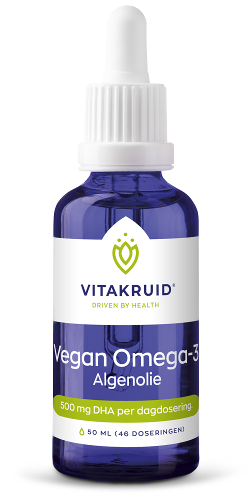 Vitakruid Vegan Omega 3 Algenolie 1250 Tryglyceriden 500 DHA 50ML