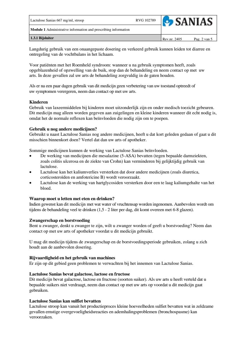 Lactulose Stroop 667mg afbeelding van document #2, leaflet
