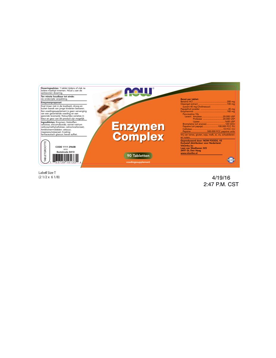 Enzymen Complex Tabletten afbeelding van document #1, label