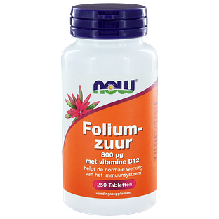 NOW Foliumzuur 800 μg Tabletten 250TB