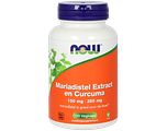 NOW Mariadistel Extract en Curcuma Capsules 120CP