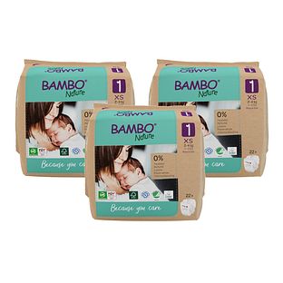 Bambo Nature Maat 1 Luiers XS - Multiverpakking 3x22ST