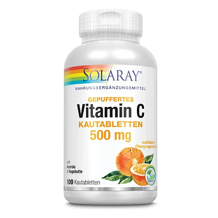Solaray Vitamine C Gebufferd Kauwtabletten 100KTB