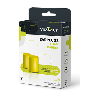 Vitaplus Earplugs Foam Barrel 3PR