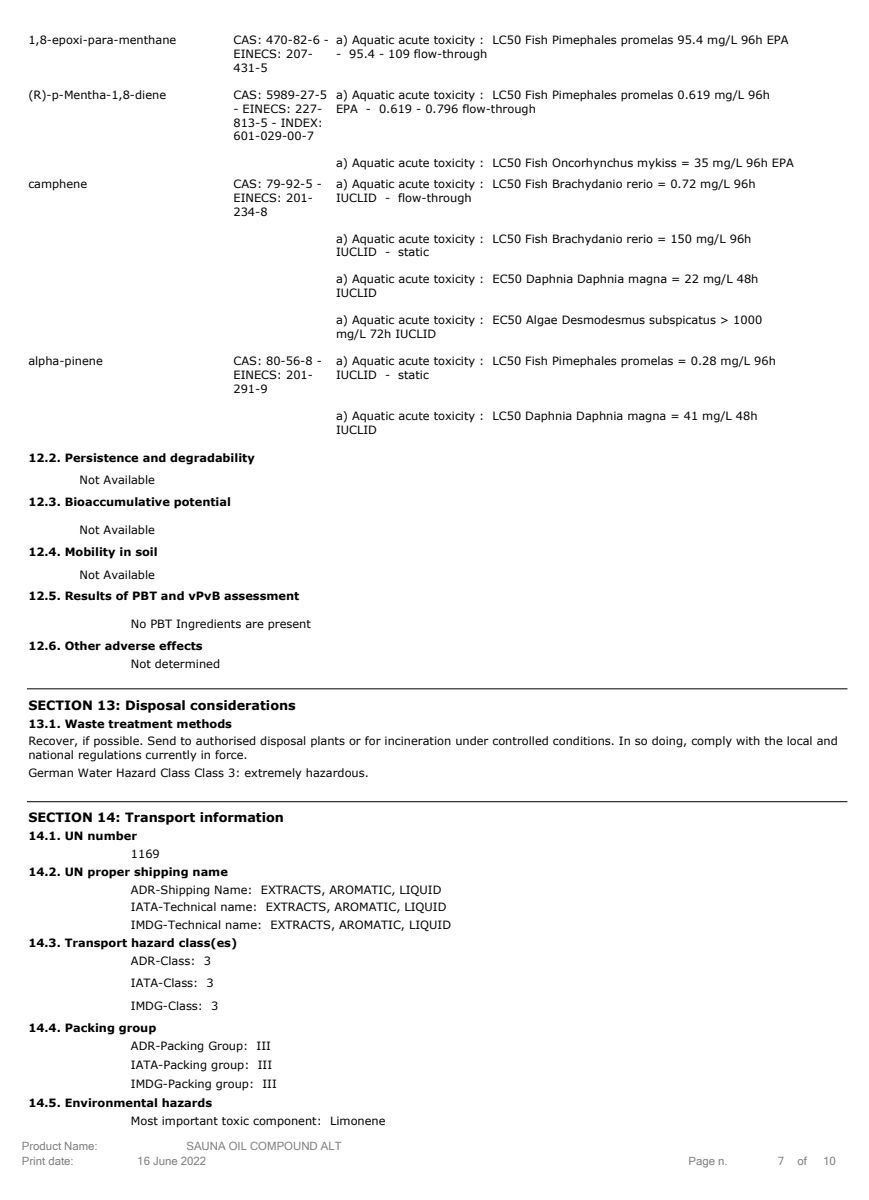 Essentiële Olie Sauna afbeelding van document #7, label