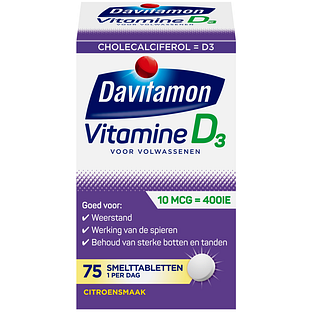 Davitamon Vitamine D 400IE Smelttabletten Citroen 75TB