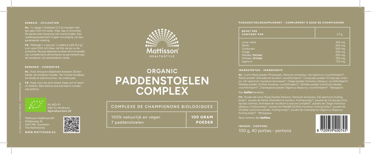 Paddenstoelen Complex Poeder afbeelding van document #1, label