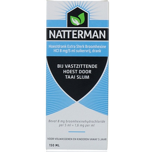 Natterman Broomhexine Hoestdrank Extra Sterk Broomhexine HCI 8mg/5ml - Suikervij 150ML