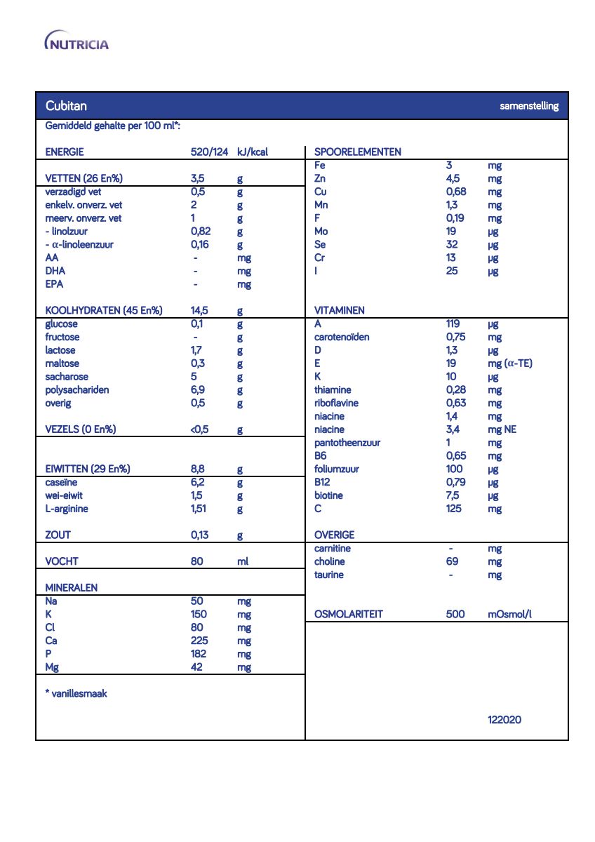 Cubitan Vanille afbeelding van document #1, info_folder