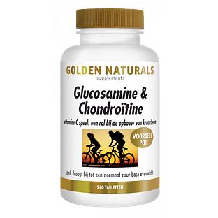 Golden Naturals Glucosamine & Chondroïtine Tabletten 240TB Golden Naturals Glucosamine & Chondroïtine Tabletten 240TB