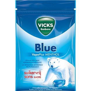 Vicks Blue Zak Suikervrij 72GR Vicks Blue Zak Suikervrij 72GR