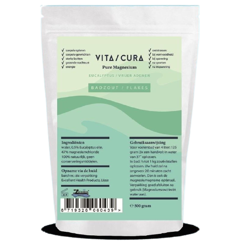 Vita Cura Pure Magnesium Eucalyptus Badzout Vlokken afbeelding 1