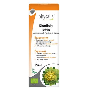 Physalis Rodiola Rosea Plantendruppels Bio 100ML Physalis Rodiola Rosea Plantendruppels Bio 100ML