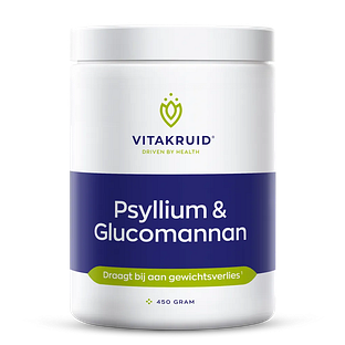 Vitakruid Psyllium 5000 mg & Glucomannan 1000 mg vezels 450GR