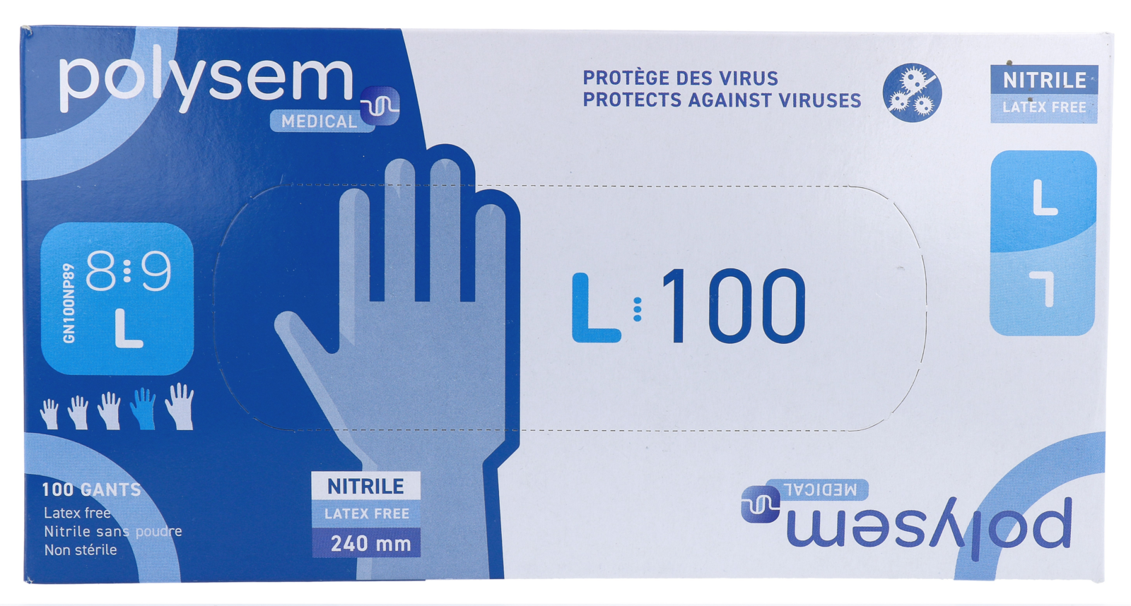 Polysem Nitril Handschoenen Maat L