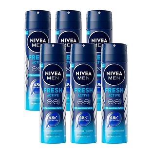 Nivea Men Fresh Active Deodorant Spray Voordeelverpakking 6x150ML Nivea Men Fresh Active Deodorant Spray Voordeelverpakking 6x150ML