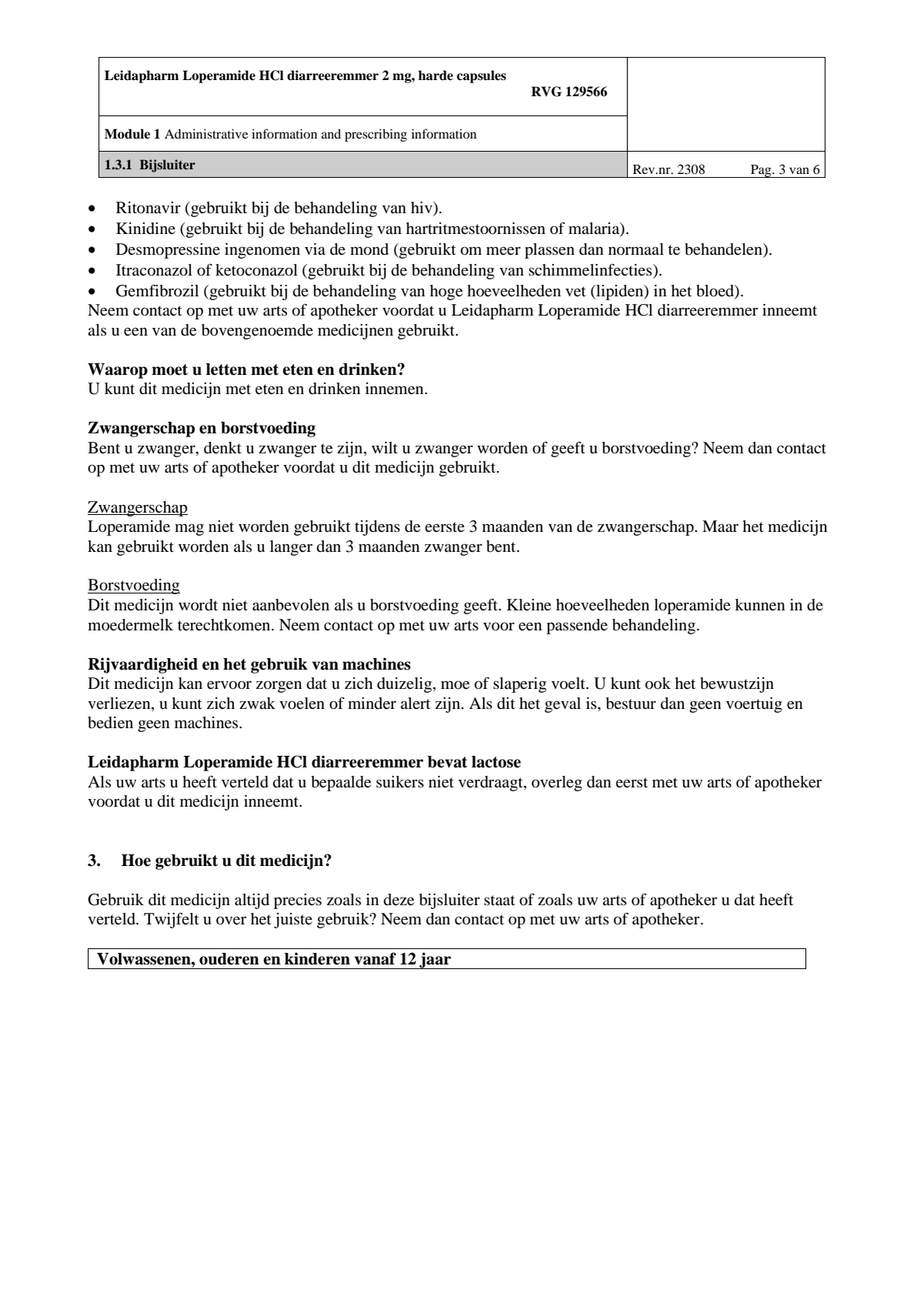Diarreeremmers 2mg Loperamide afbeelding van document #3, leaflet