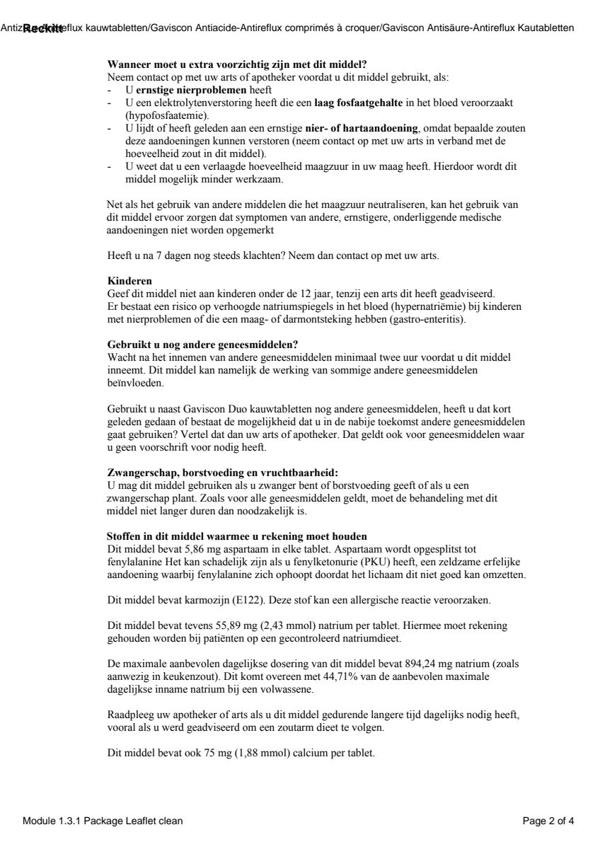 Duo Kauwtabletten afbeelding van document #2, leaflet
