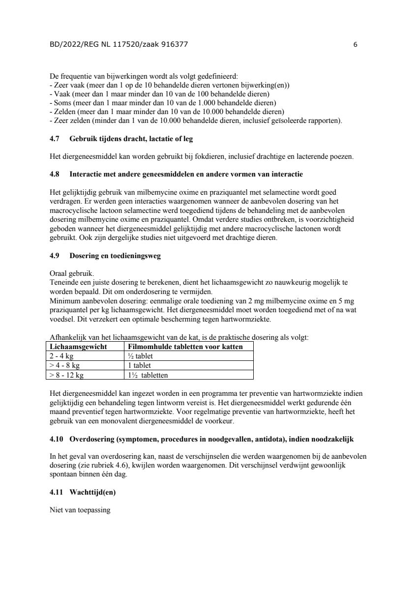 Milquestra Ontwormingsmiddel Katten vanaf 2KG afbeelding van document #6, leaflet
