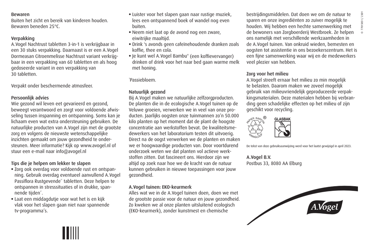 Nachtrust¹,²*  3-in-1 Tabletten afbeelding van document #2, instructions