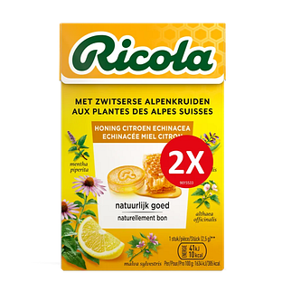 Ricola Keelpastilles Honing Citroen Echinacea 100GR Ricola Keelpastilles Honing Citroen Echinacea 100GR